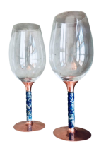 Copas de cobre  cristal  y lapislázuli - Imagen 2
