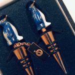 Tapa botella  cobre pinguino lapislazuli
